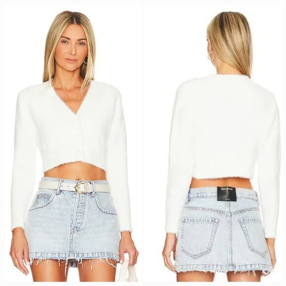 MORE TO COME Izzy Buttoned Cardigan in Ivory Large - Picture 1 of 9